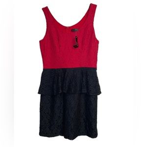 HEARTSOUL DRESS RED/BLACK LACE. SLEEVELESS DRESS. NWT. Size XL
